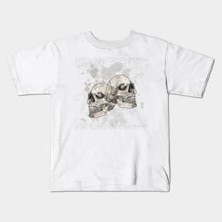 Grungy Skulls Halloween Kids T-Shirt